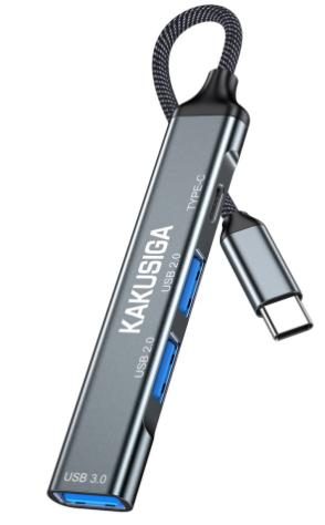KAKUSIGA KSC-1417 4in1 adapter (Type-C toType-C+USB2.0*2+USB3.0)