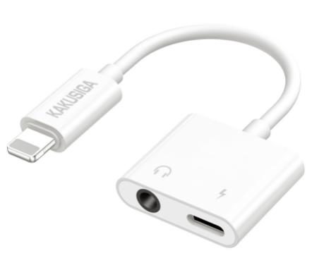 KAKUSIGA KSC-1427 Lightning to Lightning+3.5 digital audio converter