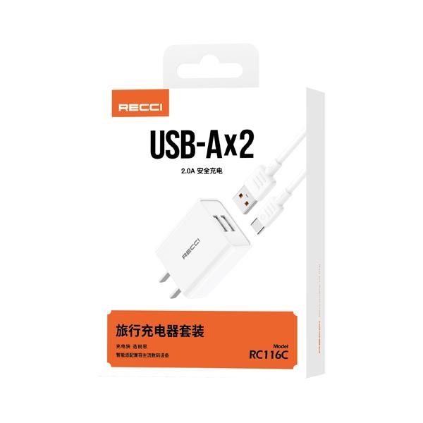 RECCI RC116C Travel charger set Cn/us PLUG