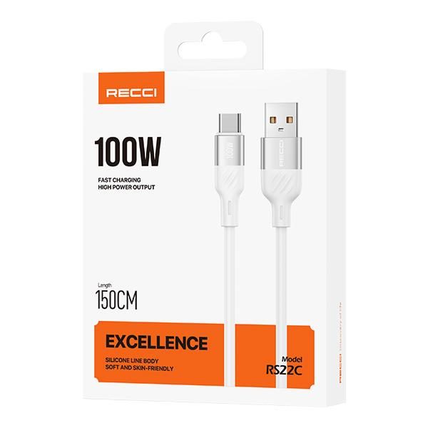 RECCI RS22C 100W Fast charging silicone data cable