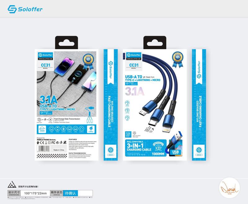 SOLOFFER CC31 USB data cable