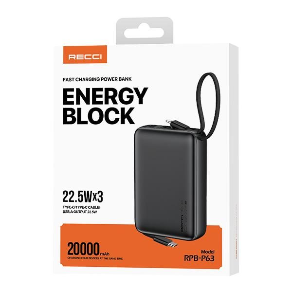RECCI RPB-P63 Energy Block 22.5W+PD 20W